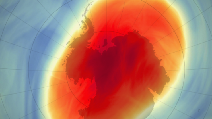 The Montreal Protocol to preserve the ozone layer is still in effect: The ozone hole over the south pole was once again somewhat smaller in 2022.